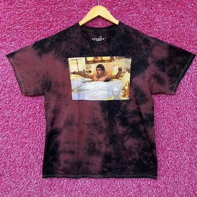 T-shirt Tie Dye Color Borgogna di Tony Montana di Scarface