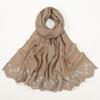 Chiffon Turbans Head Breathable Head Wraps New Rhinestone Chiffon Scarf