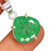 Natural Emerald 41 Ct 925 Sterling Silver CERTIFIED Flawless Pear Cut Pendant AI-122-NS