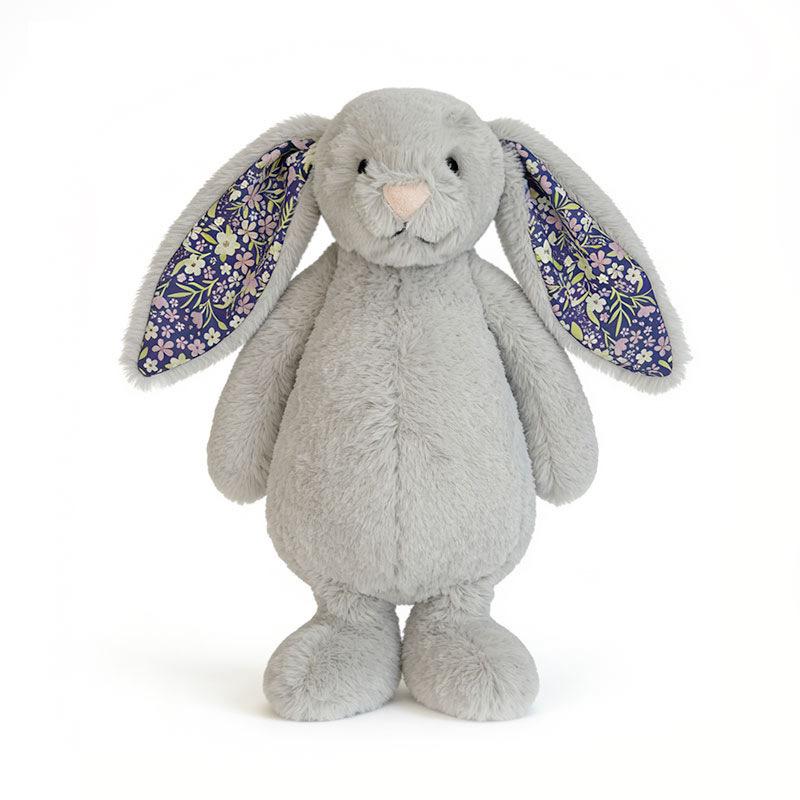Floral Lop-Eared Bunny Plush Toy - Heart Hug Companion Doll for Kids