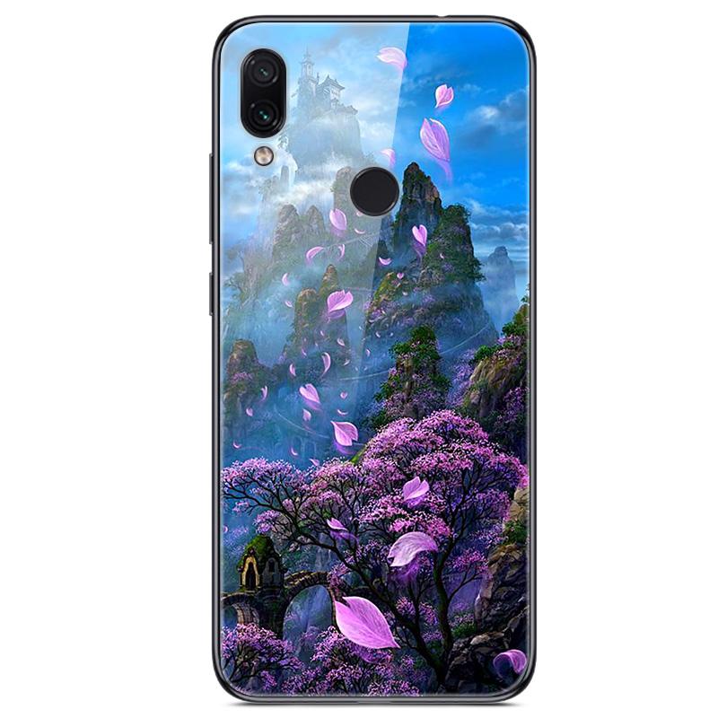 For Xiaomi Redmi Note 7 Case Tempered Glass Hard Back Cover For Xiomi Redmi Note7 Phone Cases Soft Bumper On Redmi 7 7A Redmi7
