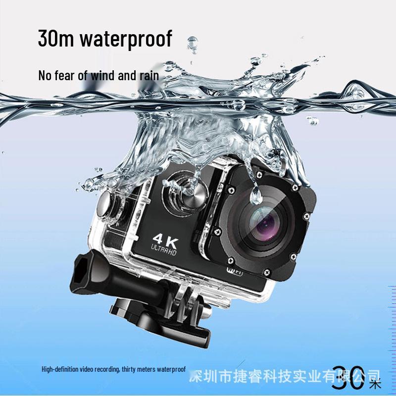 HD Mini Waterproof Sports Camera with WIFI, Remote Control, Video Recording & Anti-shake for Cycling