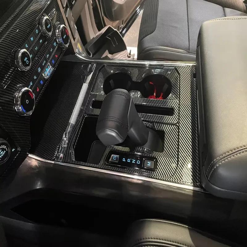 Car Interior Accessories For Ford F150 F-150 Raptor Center Console Gearbox Gear Shift Panel Cover Trim Accessories