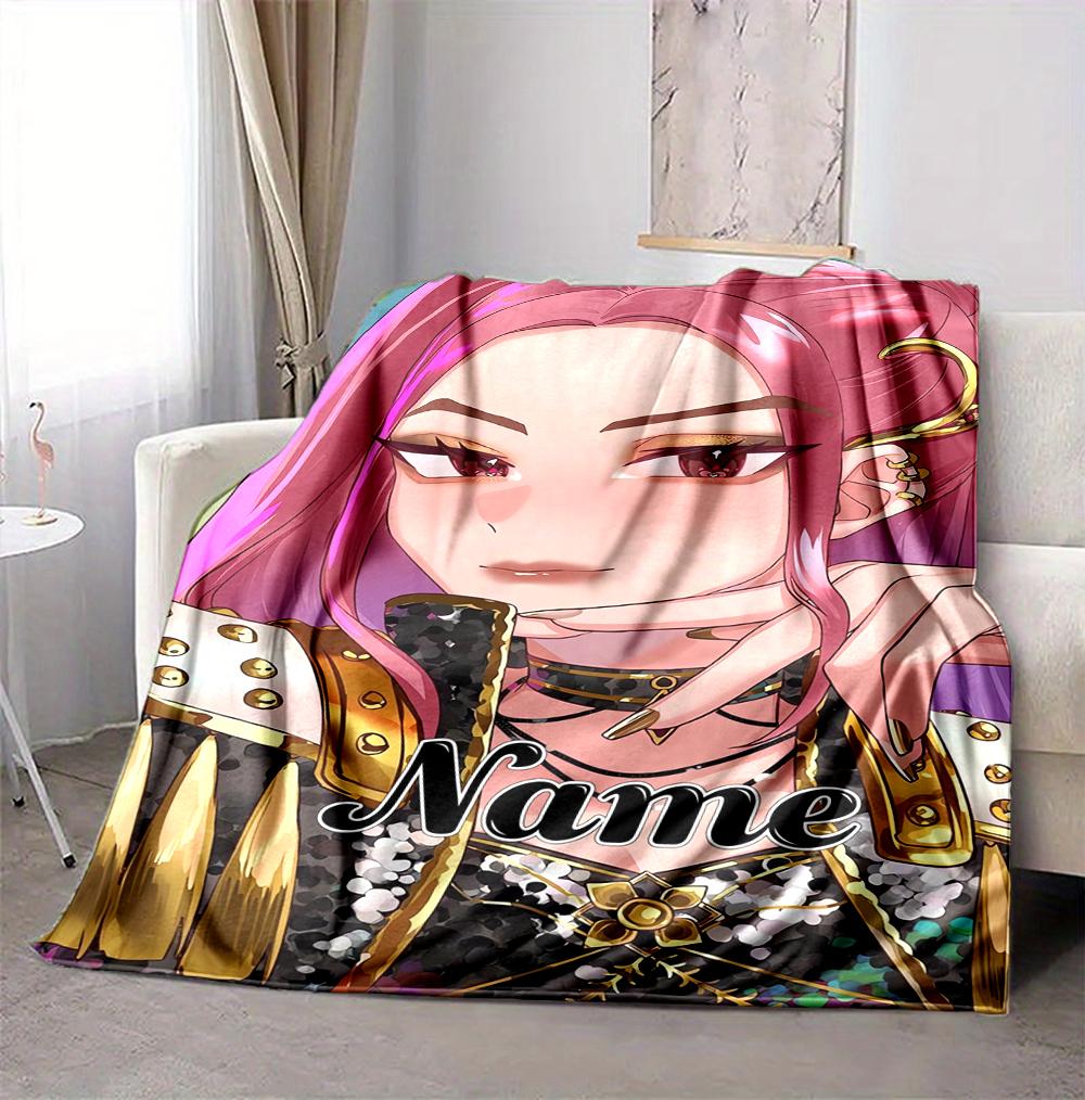 Custom Name Sword Warrior Flannel Blanket Throw Blanket Soft Warm Sofa Bed Home Decor Unique Gift