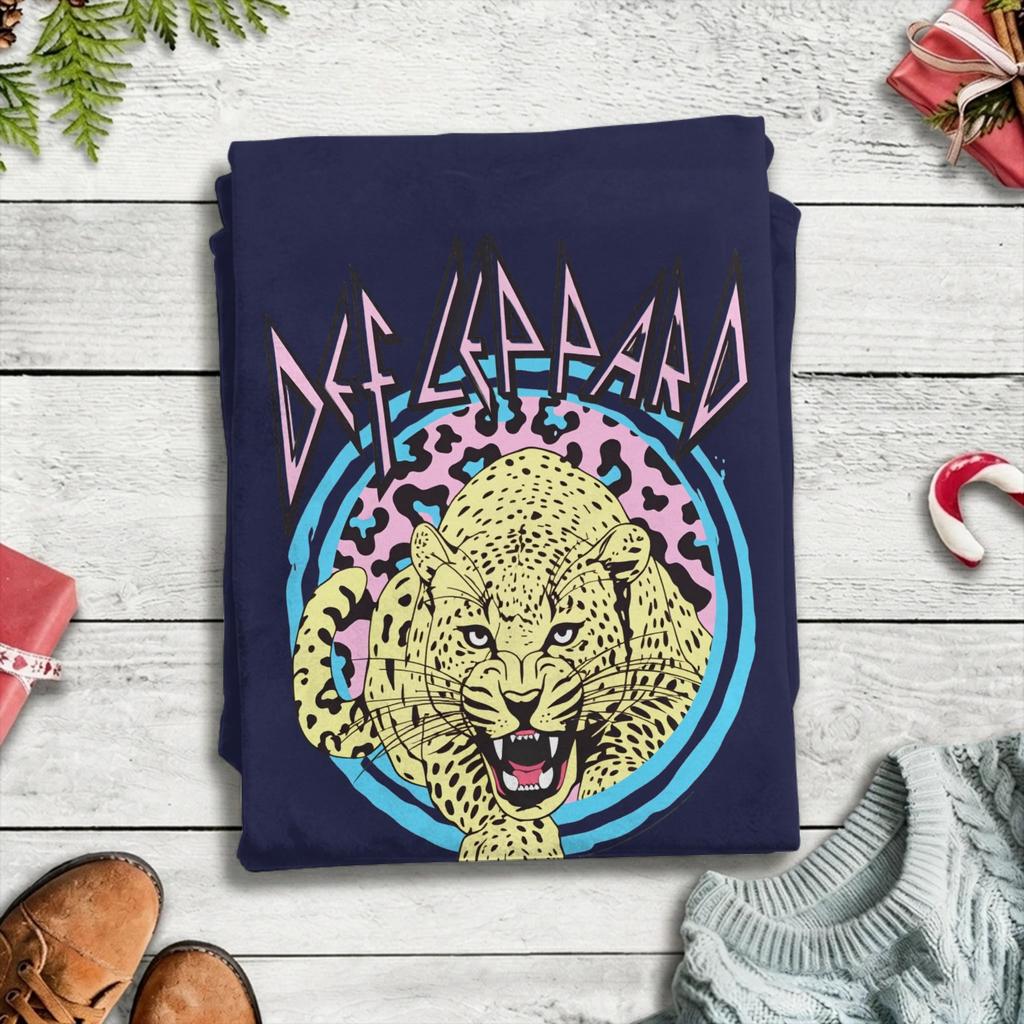 Novelty 1980s Def Leppard TShirt for Unisex Round Neck 100 Cotton T Shirts Short Sleeve Tee Shirt Gift Idea Clothing