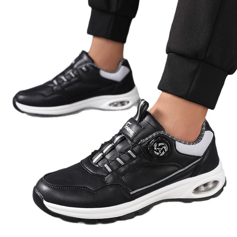 Rotary buckle low-top fashion light luxury versatile casual shoes non-slip wear-resistant soft-soled outdoor sports shoes