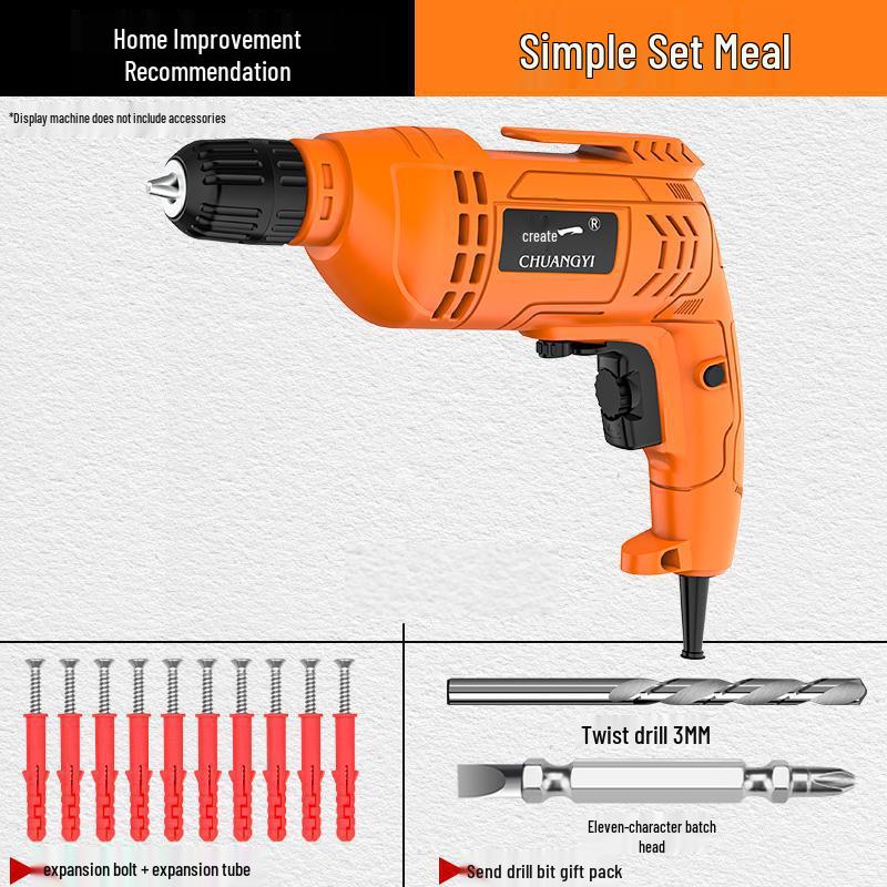 Chuangyi High-Power Corded Electric Drill & Screwdriver - Multi-Function, Industrial-Grade, for Household & Professional Use