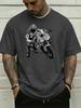 Unisex Soft Cotton Tee Cool Racing Motorcycle Rider Graphic Crew Neck Short Sleeve Loose Biker Outdoor Street Casual Daily Wear Top