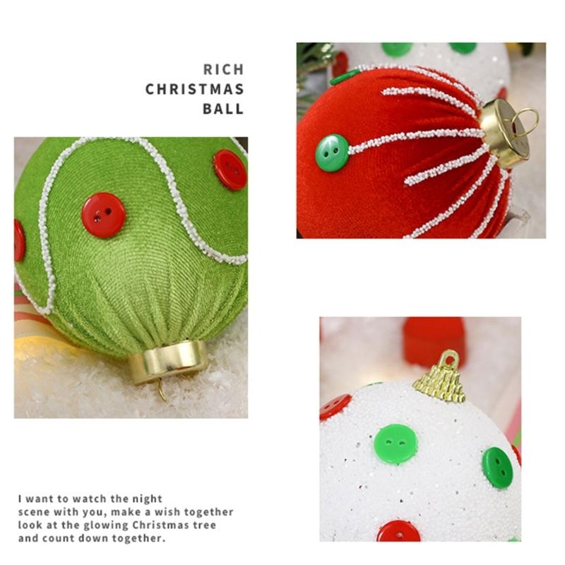 Festival Dekokugel 8cm Mehrfarbige Sprenkel Plüsch Weihnachtsbaumschmuck Heimparty Mall Dekoration