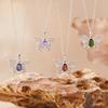 Butterfly Colored Treasure Necklace Women'S Jewelry Set S925 Sterling Silver With Natural Sapphire Tanzanian Earrings