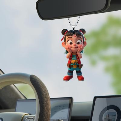 Cartoon Styling Doll Pendant Movie Theme Cartoon Character Acrylic Charm Car Rearview Mirror Bag Key Hanging Ornament