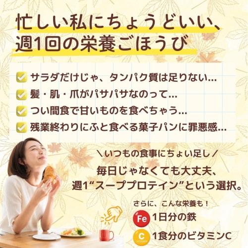 Fleur Soup Protein Chestnut Flavor Potage | 10g Soy Protein per Serving | 1 Day's Worth of Iron | 30% of Your Daily Value of Vitamin C | JURAR | Funct