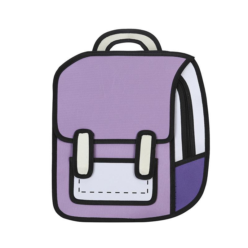 Y2K Cute 2D Drawing Cartoon Bag Anime Backpack 3D Comic Student Schoolbag Kawaii Teenage Daypack Funny Kids Travel Bag Mochila