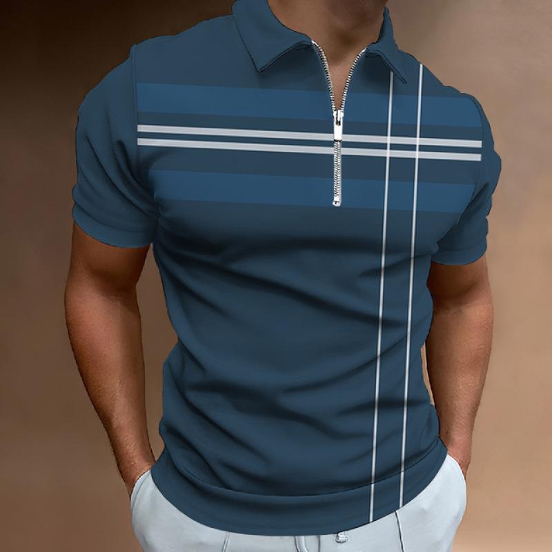 Short Sleeve Polo Shirt with Cartoon Baseball Print, Casual Sporty Style