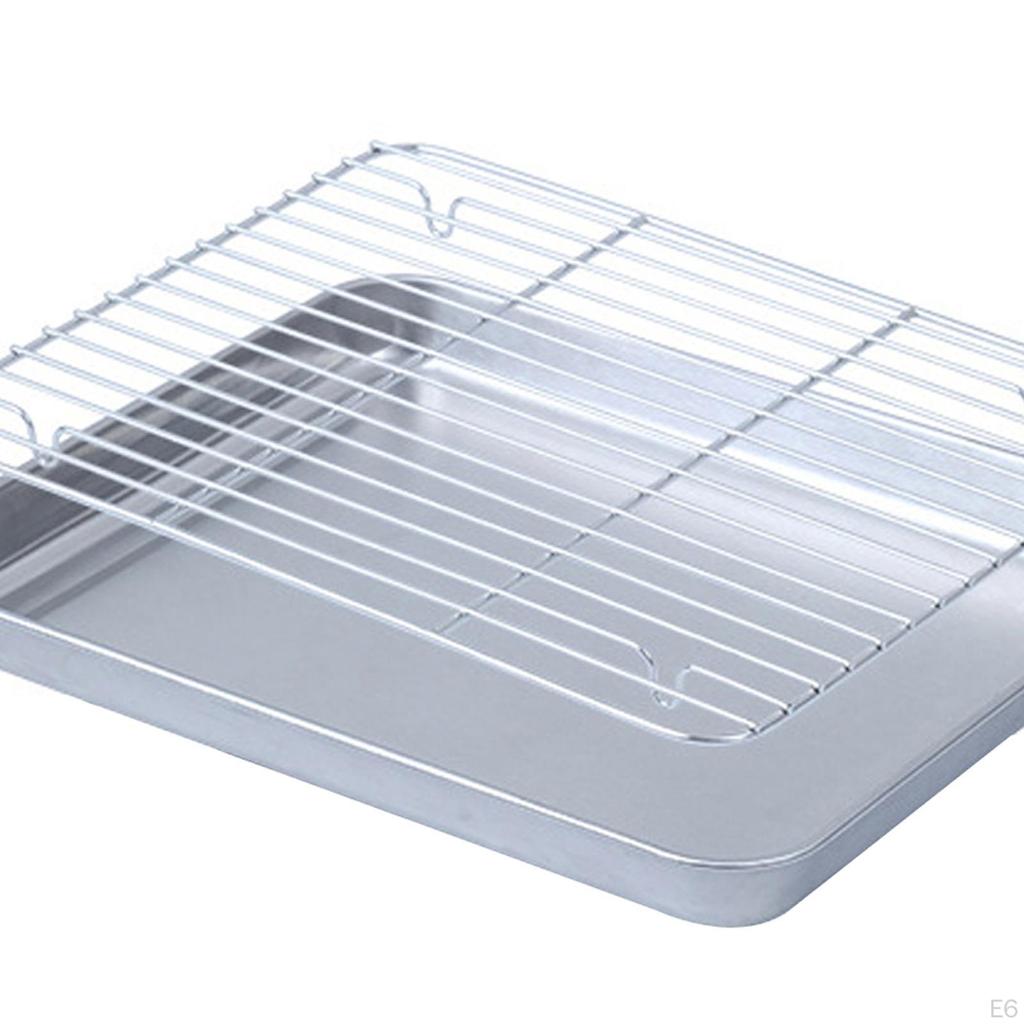Baking , Cookie with Wire Rack, Versatile, Non-Stick Oven Tray, Cooling Rack for Baking, Roasting,