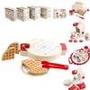 Wood Simulation Tea Set Pretend Play Kitchen Role Play Educational Toy For Kindergarten Children's Kitchen Role Play Set