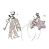 Elegant Ballet Shoe Keychain Handmade Dance Gift For Ballet Lovers With Pearls And Satins Finish for Bag Purses Backpack