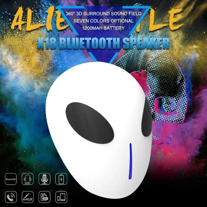 

USB Playing Gift Bluetooth Bluetooth Speaker ET Head speaker Alien Wireless Skull Portable FM Radia TF Music Player