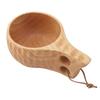 350ML Wooden Cup with Handle Portable Multifunctional Wood Mug Drinking Cup for Coffee Tea Milk Beverages