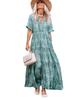 Azura Exchange Boho Paisley Print Ruffle Tiered Maxi Dress