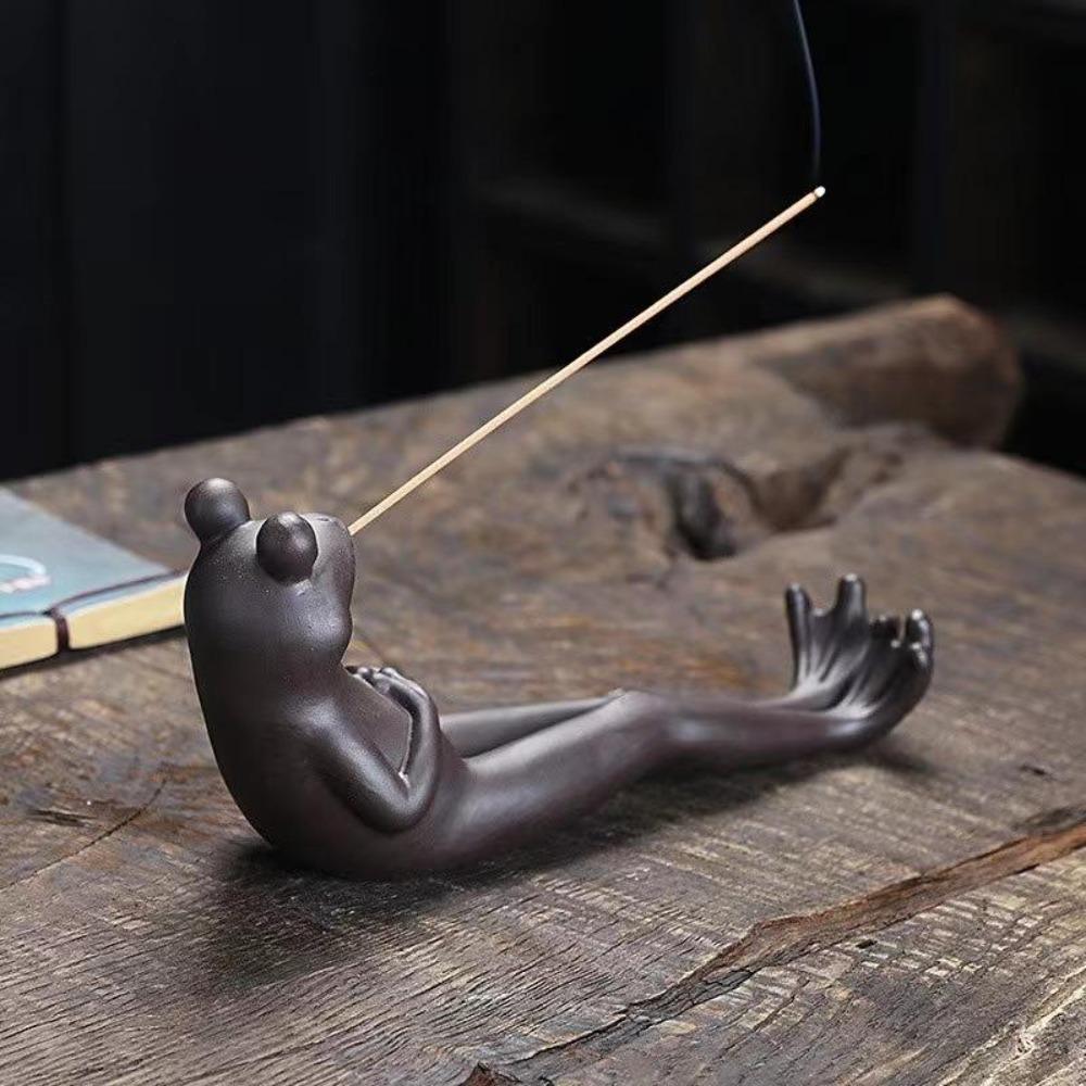 Frog Backflow Incense Burner for Incense Stick Creative Censer Home Decor Tabletop Ornament Living Room Incense Holder 1PC