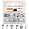 45-teiliges metrisches Schmiernippel-Set, Hydraulik-Schmiernippel-Sortiment-Set, 45 90 180 Grad Schmierpressen-Anschlüsse, M6 M8 M10 Gerade und Winkelige Schmiernippel