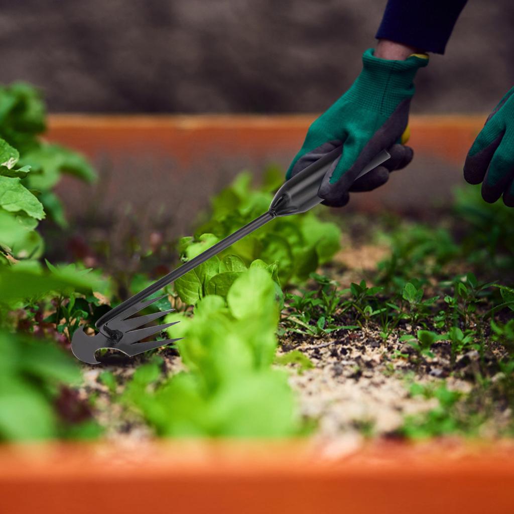 Weeding Artifact Uprooting Weeding Tool, Premium Manganese Steel Forged Puller 4 Teeth Purpose Weeder, High Strength Hand Remover Tool For Garden