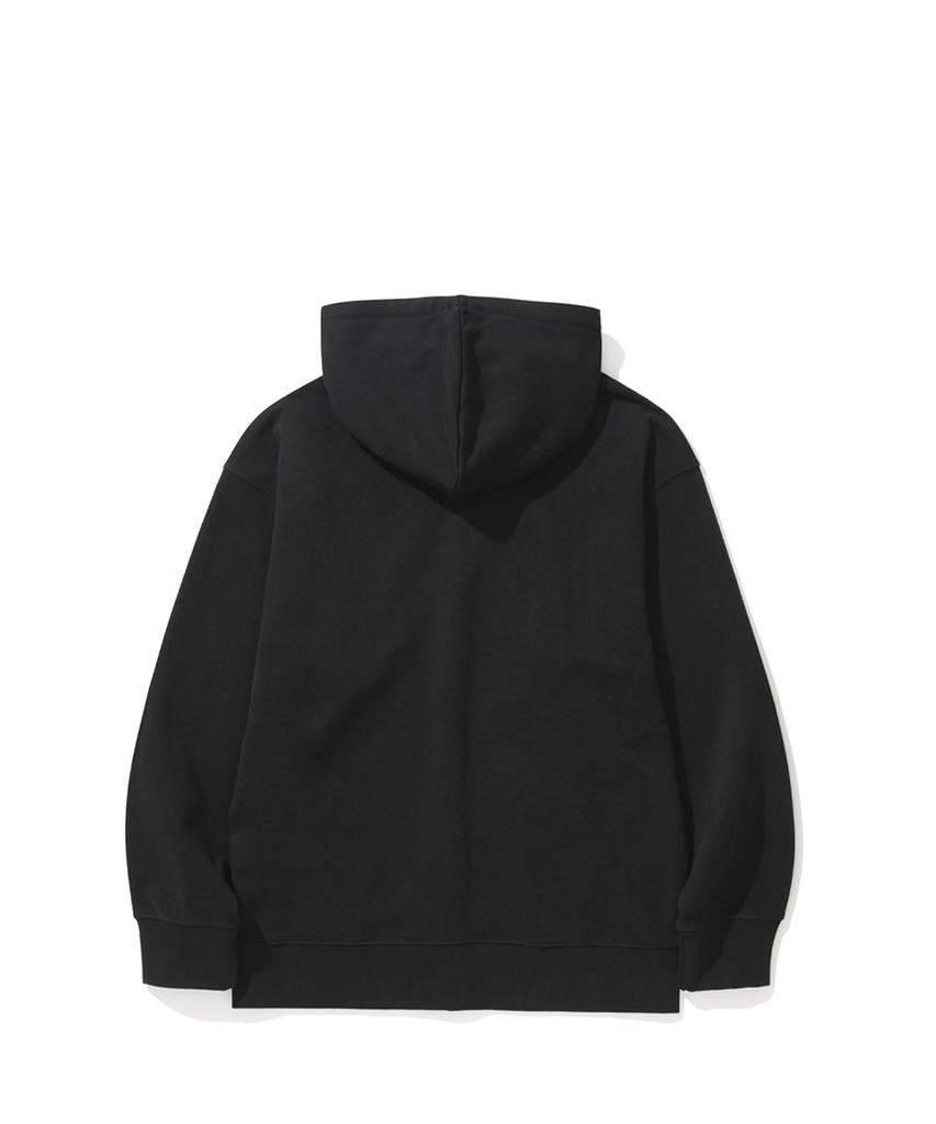 Xox 2-Way Semi-Overfit Sweat Zip-Up Hoodie [Black]