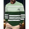 Einfaches Herren-Streifen-T-Shirt Herbst Outdoor Lässig Herren Langarm-Oberteil Übergroß RCrew-Hals Langärmeliges T-Shirt Für Herren