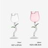INS-Stil Rosewein-Glas, Eleganter hoher Stiel Rotwein-Kelch für Champagner, Cocktails & Romantisches Essen