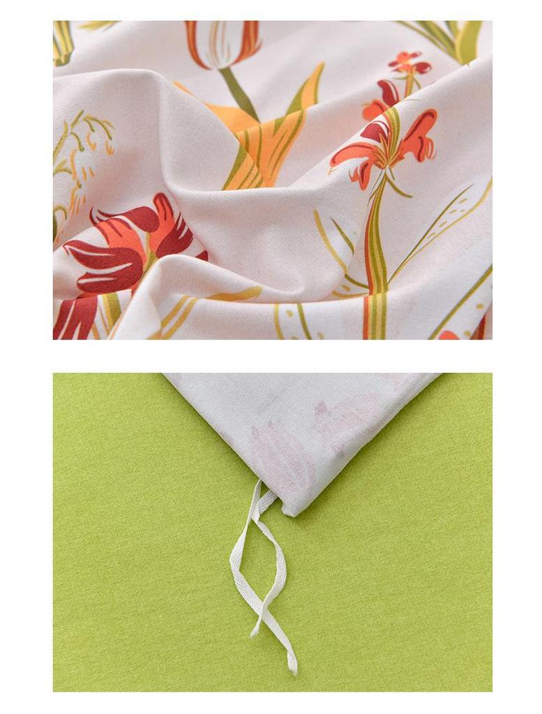 New Stylish Skin-Friendly Cotton Flannel Bedding Set - Thickened Plaid & Floral Design for Students