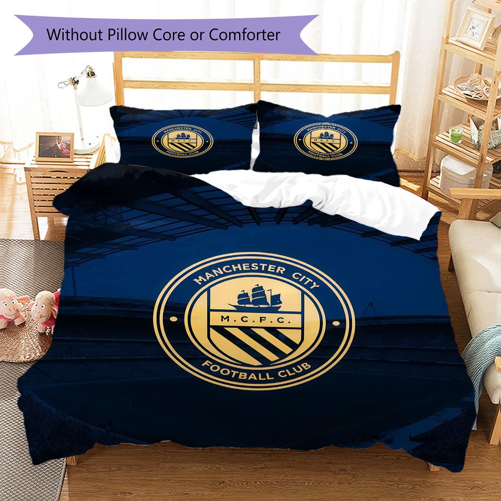 Rodri MCFC General Bedding Quilt Set Quilt Cover Pillowcase Home Decoration Birthday Gift (1 * Duvet Cover + 2 * Pillowcase, Without Core)