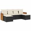 VidaXL Salon de Jardin avec Coussins 6 pcs, Canapés de Terrasse, Ensemble de Meubles de Patio, Mobilier d'Extérieur, Noir 3227897