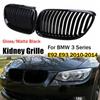 For BMW 3 Series E92 E93 Facelift 2010-2013 2x Car ABS Grille Front Kidney Grill Single Line Style 51137254967 51137254968 Parts