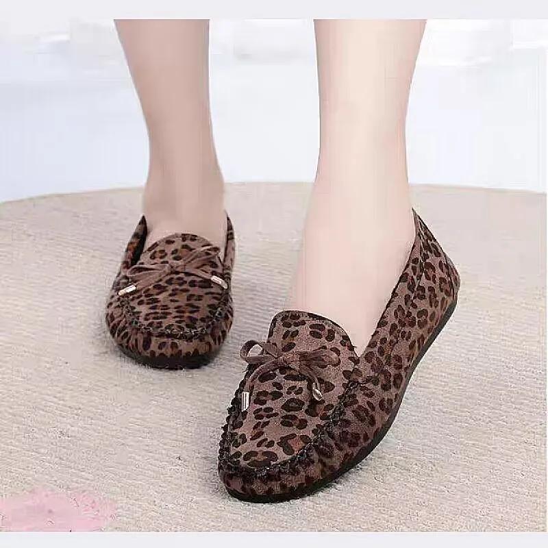 

Мода 2024 года Брендовая женская обувь Слипоны Женские балетки Модные повседневные балетки с леопардовым принтом Женские новые плоские туфли с бабочкой на низком каблуке Zapatos 39 хаки