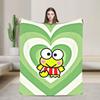 Keroppi Flannel Blankets Anime  Fashion Throw Blankets for Home 125*100cm Bedspread,