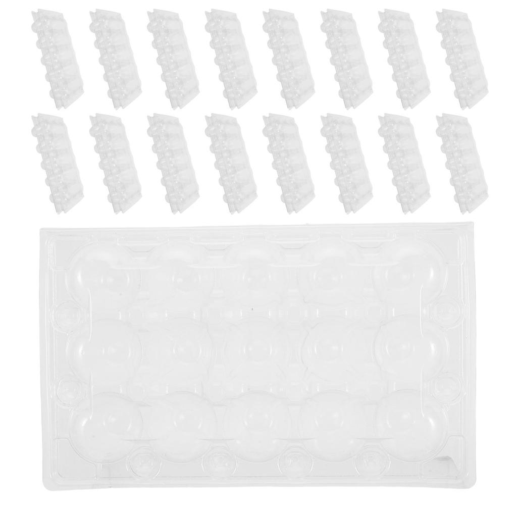 20pcs Quail Egg Cartons 30-Grids PVC Carton Trays for Quail Eggs High Transparency Food Packaging Supplies for Home Restaurant