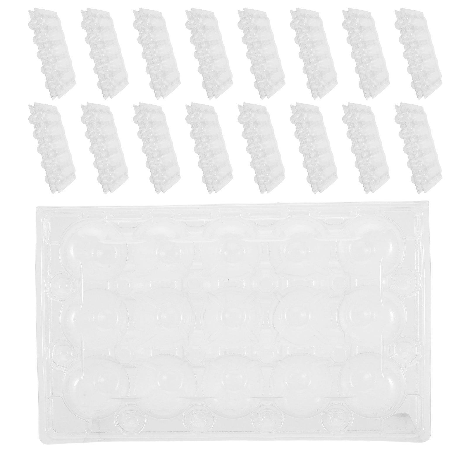 

20pcs Quail Egg Cartons 30-Grids PVC Carton Trays for Quail Eggs High Transparency Food Packaging Supplies for Home Restaurant