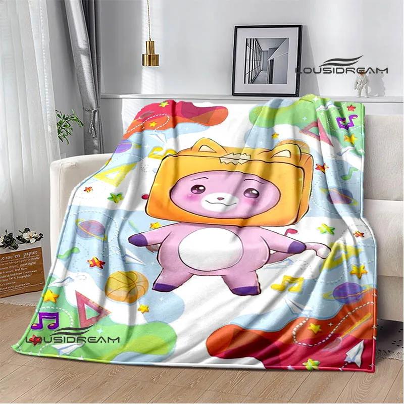 Lankybox Foxy Boxy cute Printed blanket picnic blanket Flannel Warm blanket Soft Cozy Blanket Home travel blanket Birthday Gift