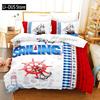Marine Anchor Pattern Duvet Cover Set Fashion Bedding Set Ultra Soft Quilt Cover And Pillowcases For Kids Teens Boys Bedroom