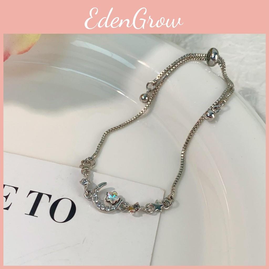 And Moon Elegant Star Crystal Bracelet For Women Chic Zircon Alloy Jewelry