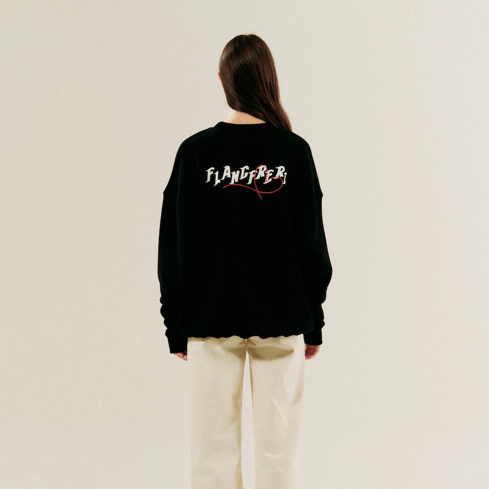 Peullangpeulele Back Logo Sweatshirt (Black)