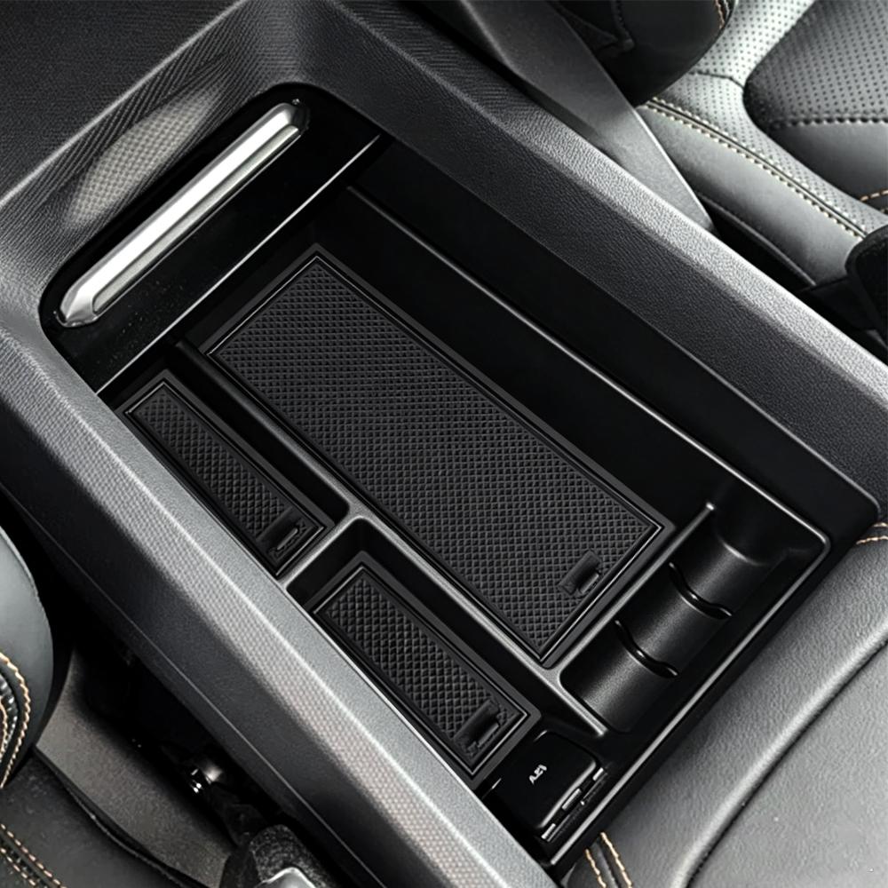 Car Armrest Box Storage Tray for Ford Mustang Mach-E 2021-2025 2026 Center Console Container Organizer Plate Holder Accessories