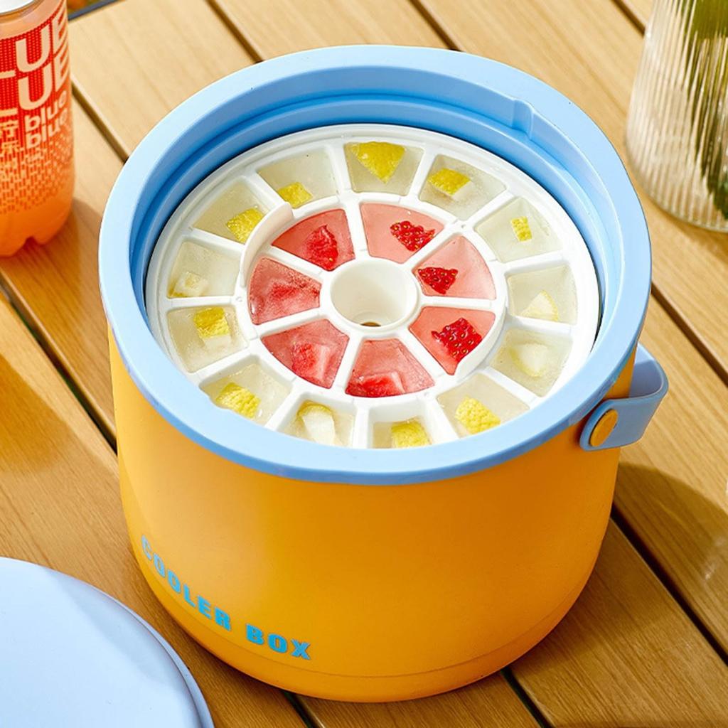 Portable Ice Bucket Household Ice Storage Box Ice Making Mold Outdoor Picnic Camping Insulation Ice Maker Suitable For Cocktail Drinks