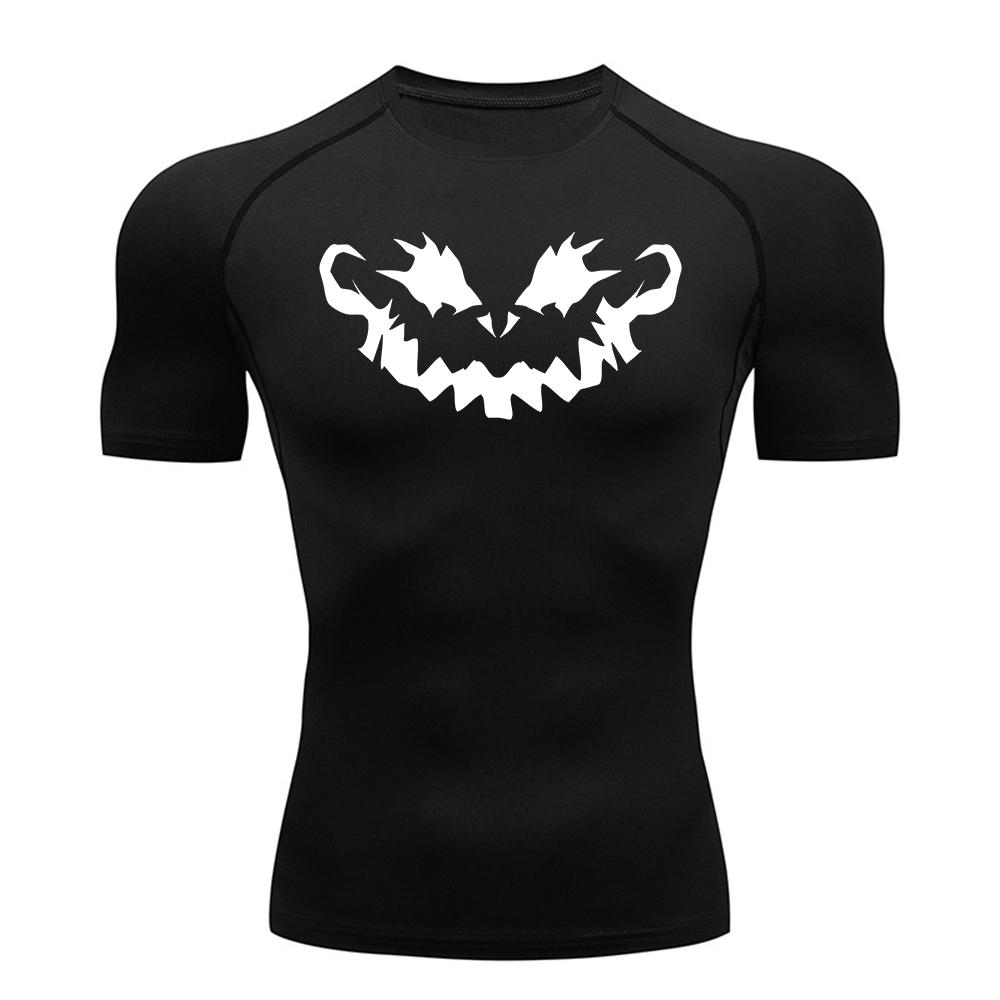 Summer Quick Drying High Elasticity Compression T-Shirt For Men Swimming Sweat Absorbing Tight Fit Fitness Training And Everyday Wear