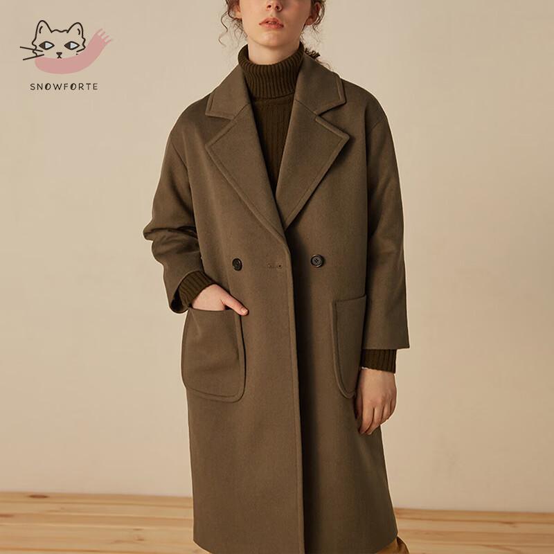 Women's 90% Wool 10% Cashmere Long Winter Coat