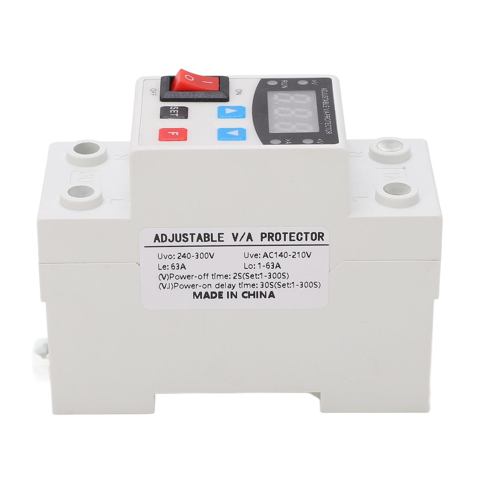 

Over Under Voltage Protector Adjustable Digital Display Voltage Current Protective Device Arrester