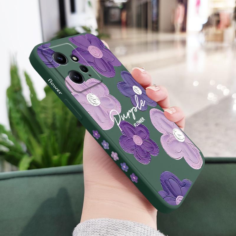 

Purple Flower Phone Case For Xiaomi Redmi Note 15 Pro Plus 4G 5G Silicone Cover Redmi Note 15 Pro 5G