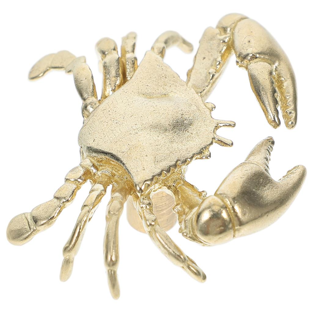 1pc Brass Crab Cabinet Handles Nautical Drawer Pulls Decorative Sea Theme Knobs For Kitchen Bathroom Furniture Hardware Pulls