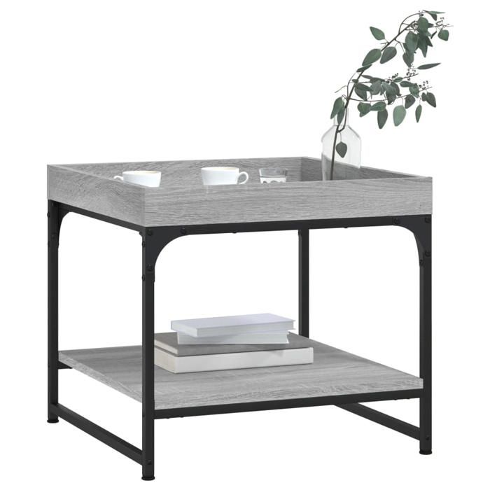VidaXL Coffee Table Sonoma Grey 49.5x49.5x45 Cm Engineered Wood 832811